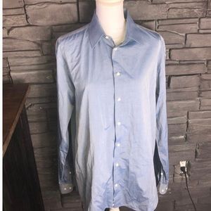 Armani Collezioni Blue Dress Shirt 41/16 L